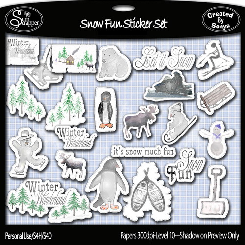 Snow Fun Sticker Set